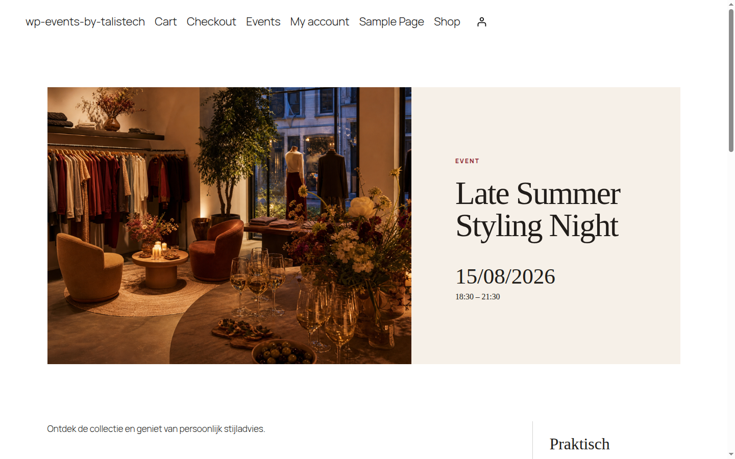 Eventdetail — Events by Talistech