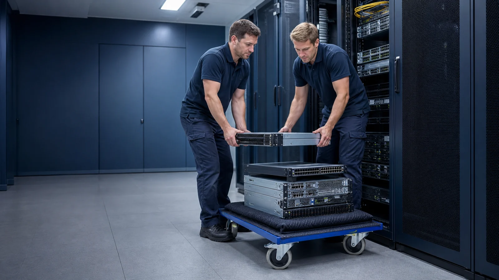 Professionele ophaling van servers en netwerkapparatuur uit een datacenter